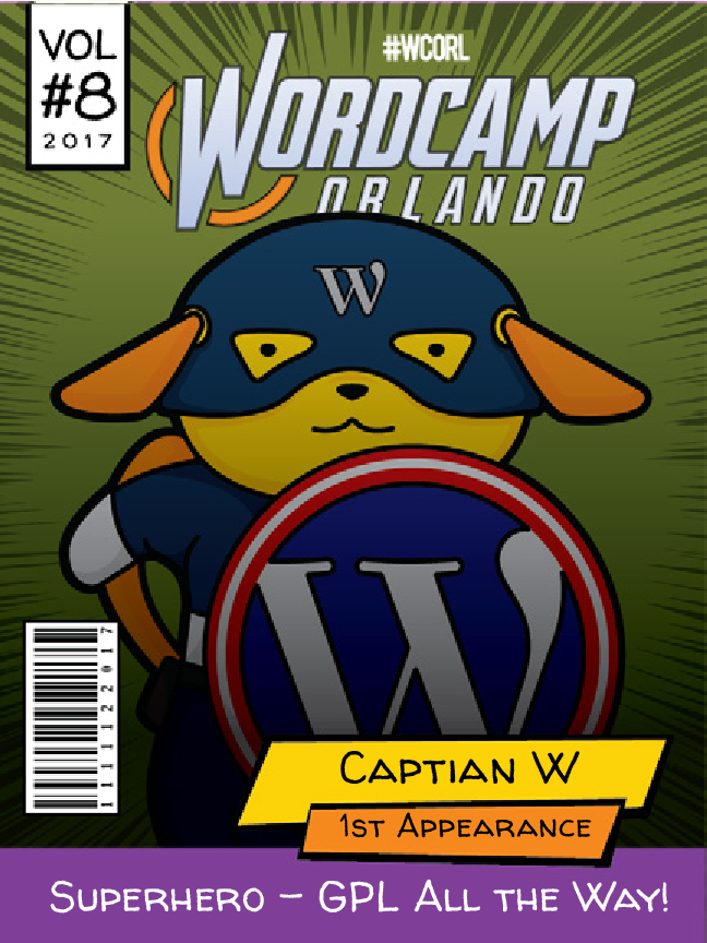 Caption W Wapuu comic cover